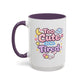 “Too Cute to Be Tired” Kawaii Bunny Mug