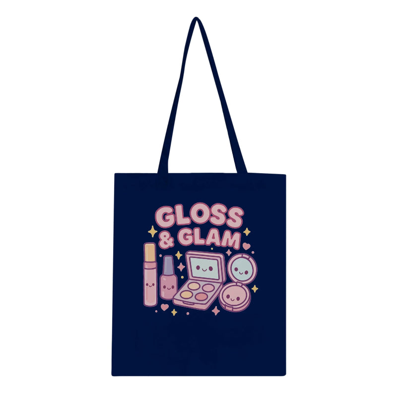 Kawaii Gloss & Glam Tote Bag in Navy Blue