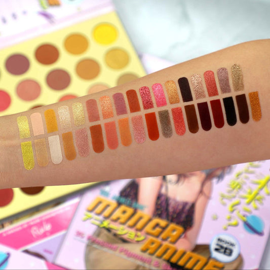 Kawaii Manga Anime 35 Pressed Pigment & Shadows Book 2B showing colors on a woman's arm  