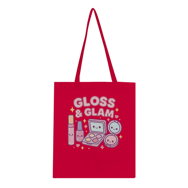 Kawaii Gloss & Glam Tote Bag in Red