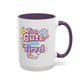 “Too Cute to Be Tired” Kawaii Bunny Mug