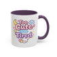 “Too Cute to Be Tired” Kawaii Bunny Mug