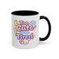 “Too Cute to Be Tired” Kawaii Bunny Mug