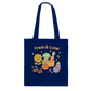 Kawaii Farmer's Market Bag in Navy Blue