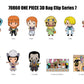 Set of 10 One Piece 3D bag clips on a white background