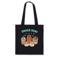 Kawaii Snack Run Tote Bag in Black