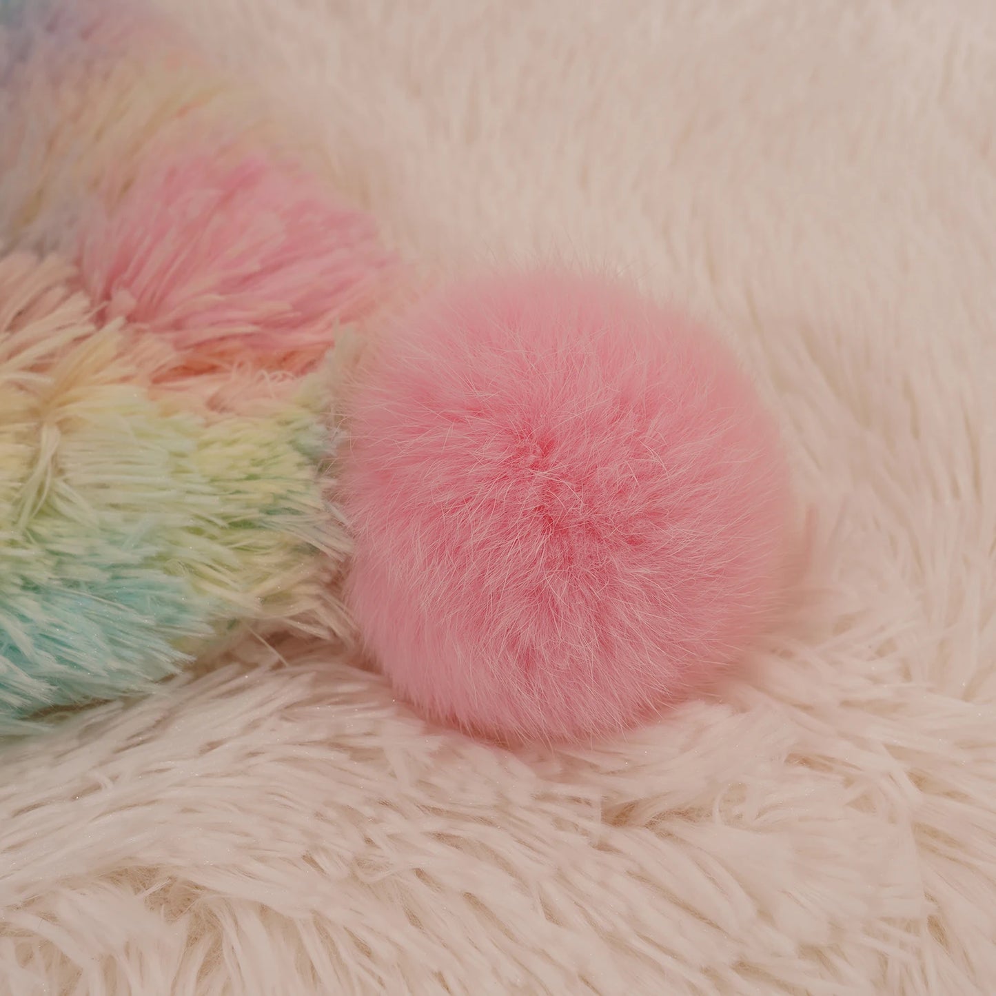 Fluffy Pastel Rainbow Blanket