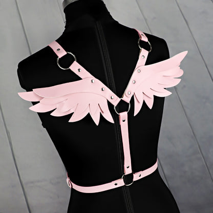 Kawaii Angel Wings Leather Harness