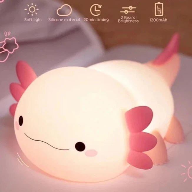 Cute Axolotl Night Light