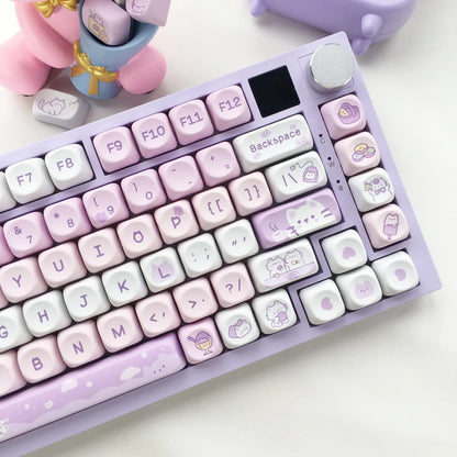 Cute Cat Lilac Key Caps