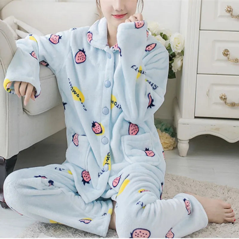 Kawaii Flannel Pajamas