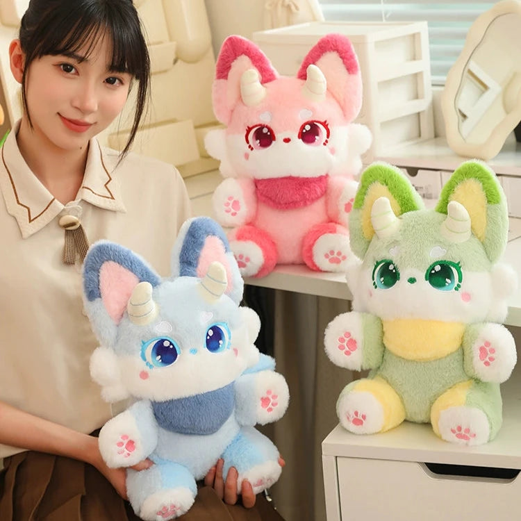 Cute Pastel Fantasy Fox Plushies