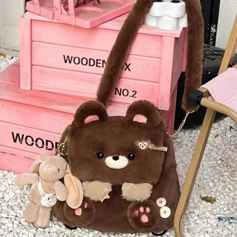 Kawaii Plush Teddy Bear Bag – Kore Kawaii