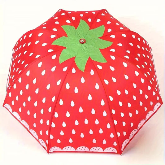 Cute Strawberry Children's Umbrella