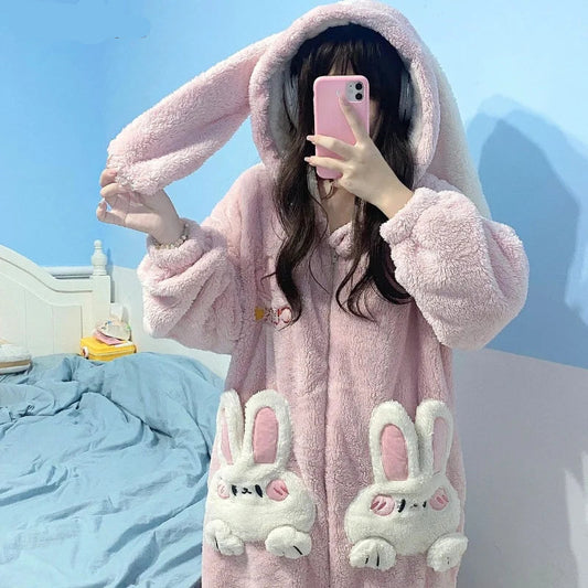 Kawaii Bunny Winter Onesie Pajama