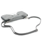 Gray pouch with a strap on a white background