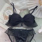 Kawaii Black Sweet Bralette Set