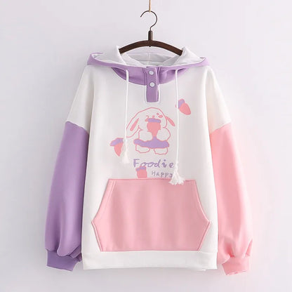 Pastel Carrot Bunny Hoodie