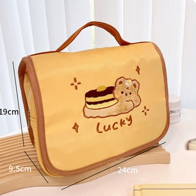 Cute Makeup Bag With Pancake Bear Design