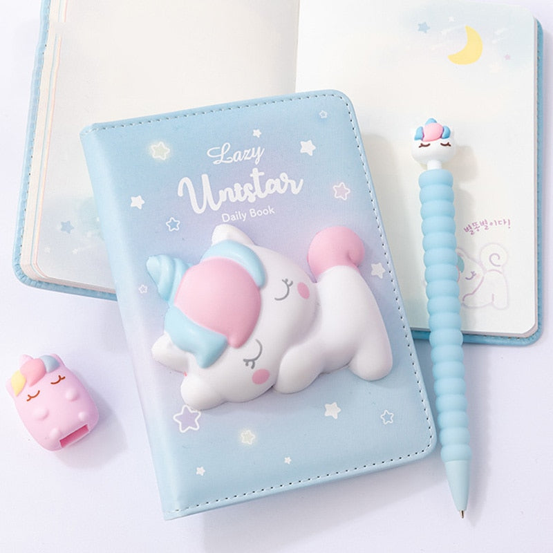 Kawaii Unicorn Decompression Notebook