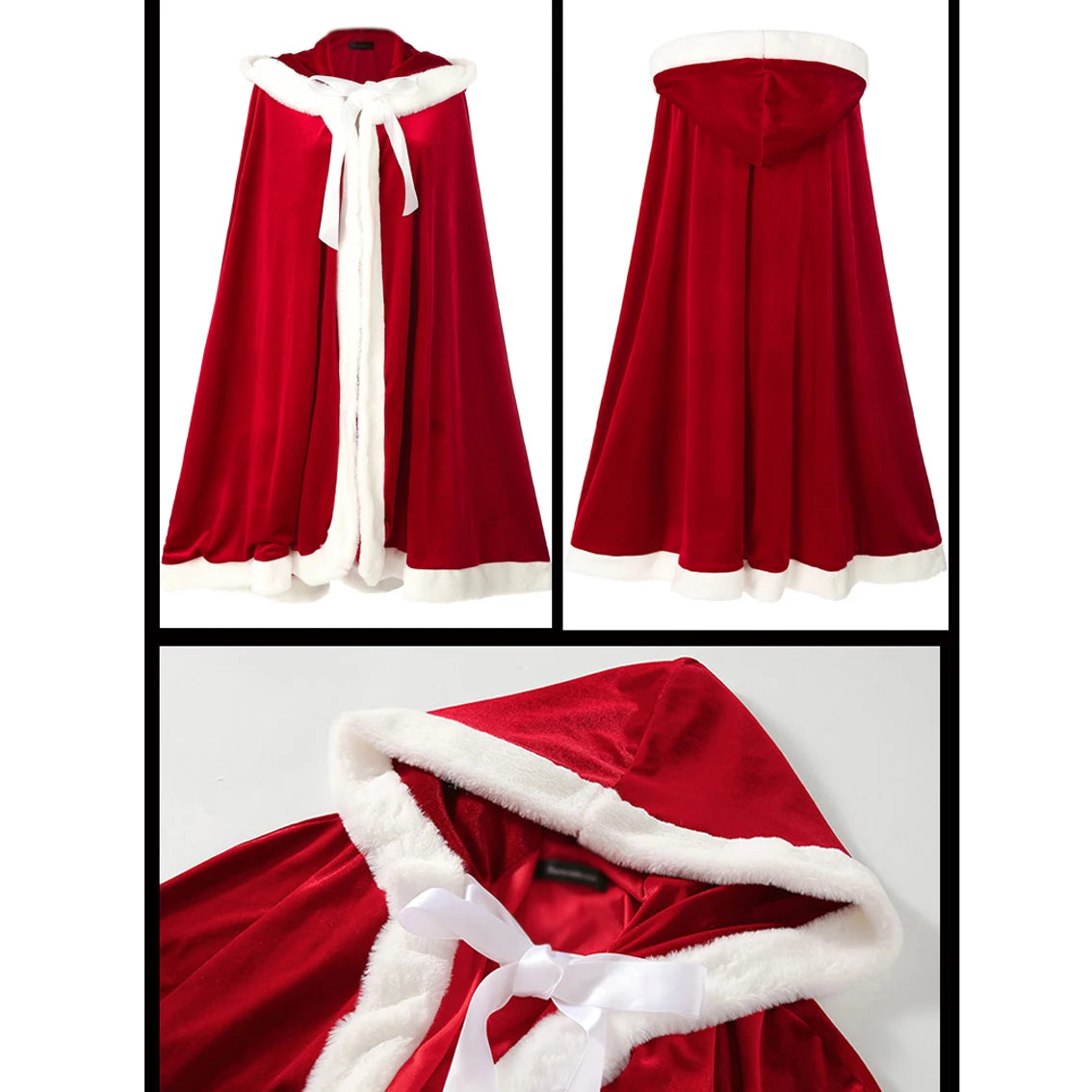 Mrs. Claus Hooded Cloak