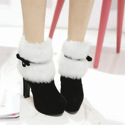 Mrs. Santa Clause Ankle Boots