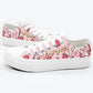 pink kawaii hamster sneakers facing opposite directions on a white background