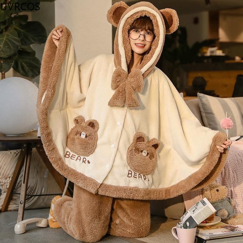 Kawaii Teddy Bear Cloak Pajamas