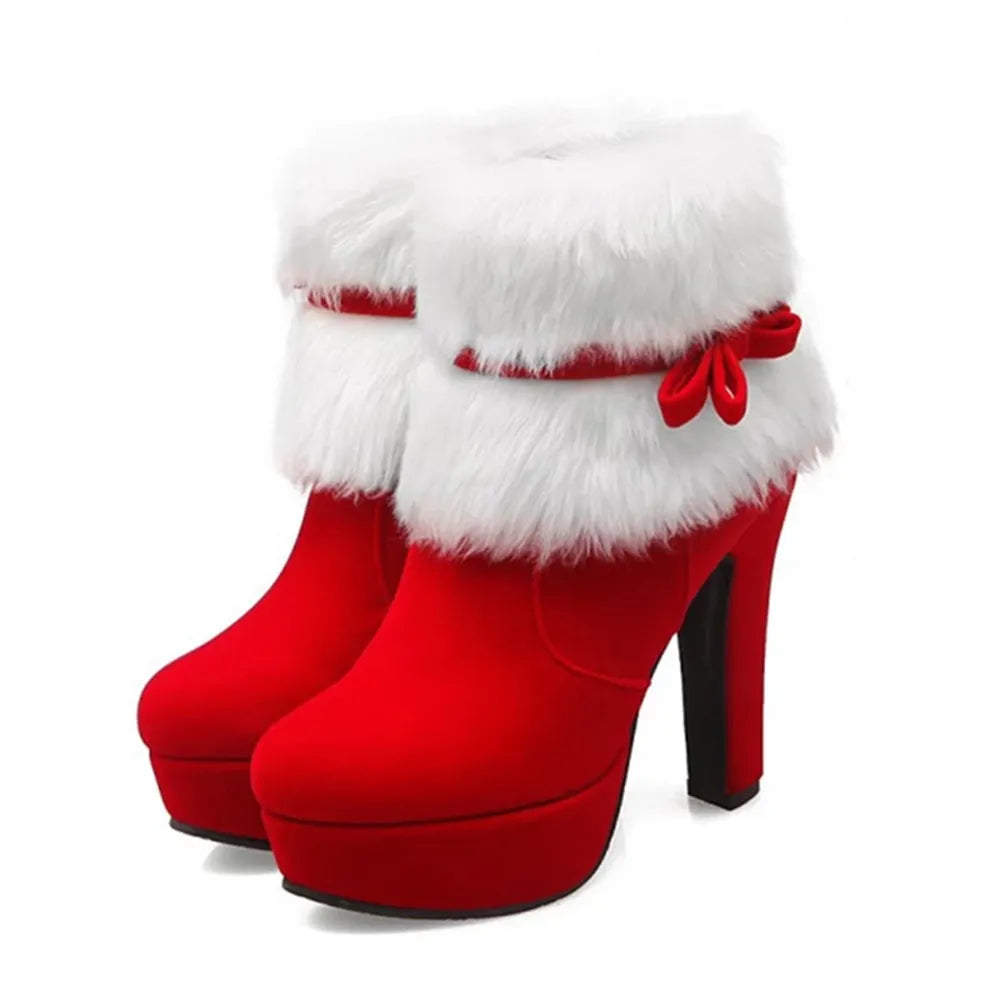 Mrs. Santa Clause Ankle Boots