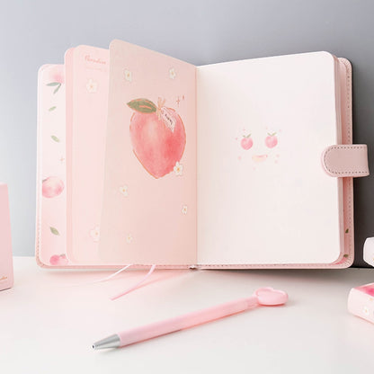Kawaii Peach Notebook Paper