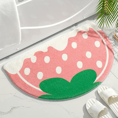 Kawaii Strawberry Bath Mat