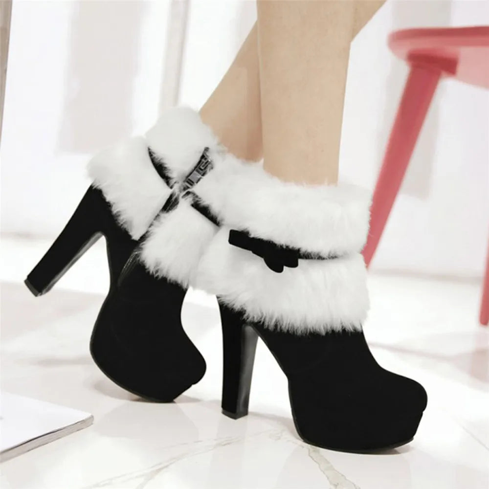 Mrs. Santa Clause Ankle Boots