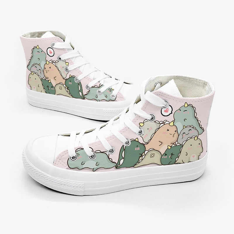 Kawaii Dino Buddies High Tops