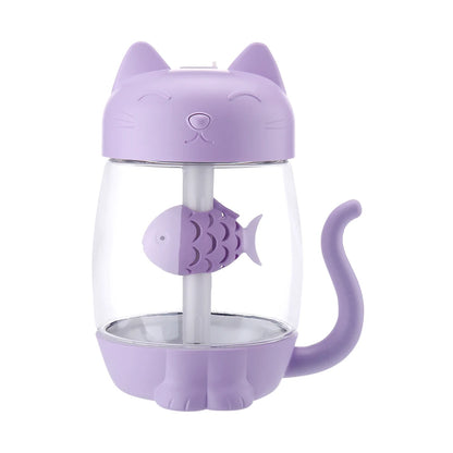 Cute Cat Air Humidifier With LED Light