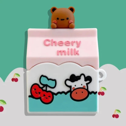 Cherry Milk Bear AirPods Case