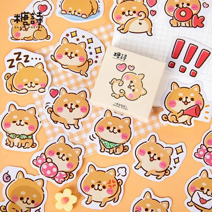 45 Pcs Kawaii Shiba Inu Stickers