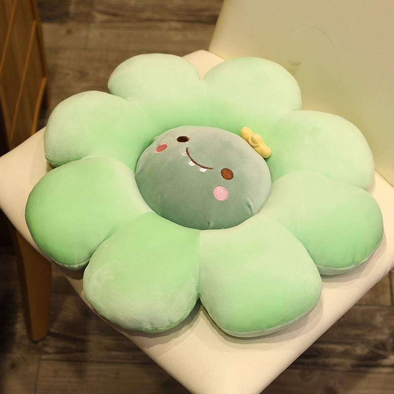 Kawaii Animal Flower Plush Pillow