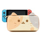 Tan and grey Nintendo Switch case that looks like a cat