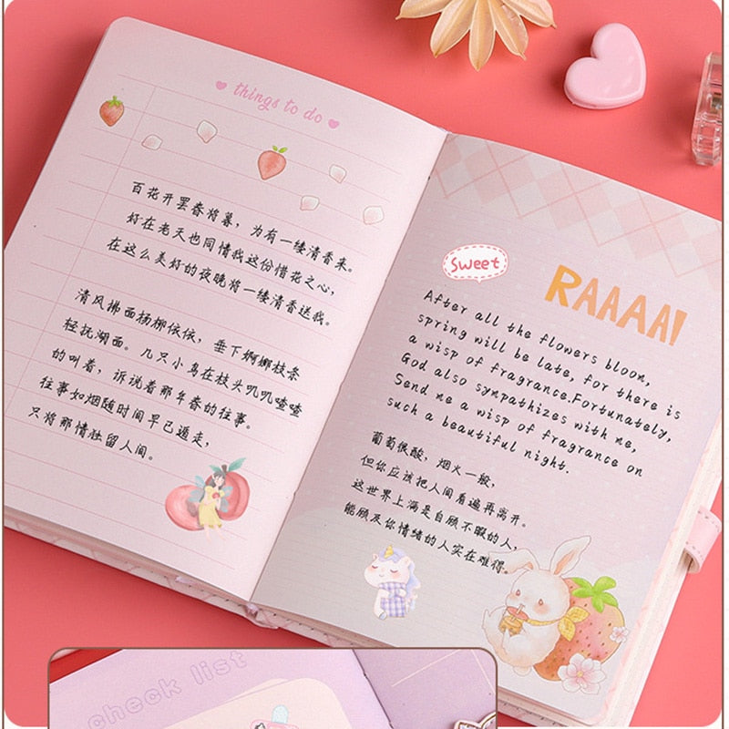 Inside Kawaii Magnetic Button Notebook