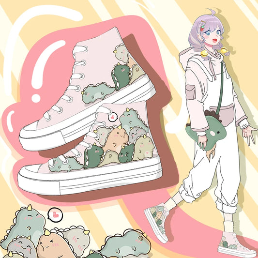 Kawaii Dino Buddies High Tops