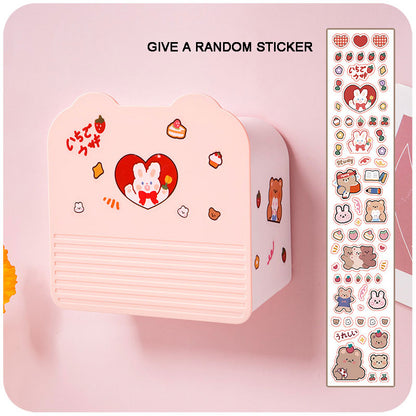 Kawaii Wall Storage Pink Organizer Box