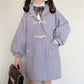 Kawaii Purple Hooded Winter Coat