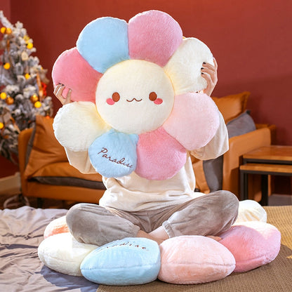 Kawaii Rainbow Flower Plushie Pillows