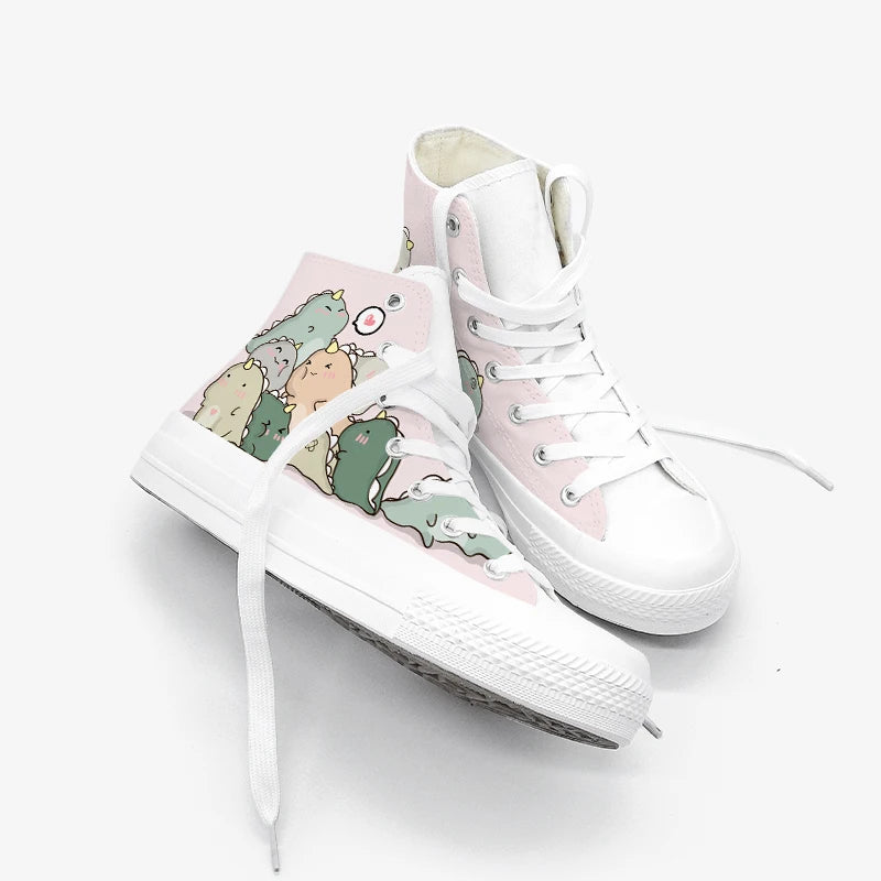 Kawaii Dino Buddies High Tops