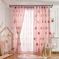 Kawaii Strawberry Print Curtains