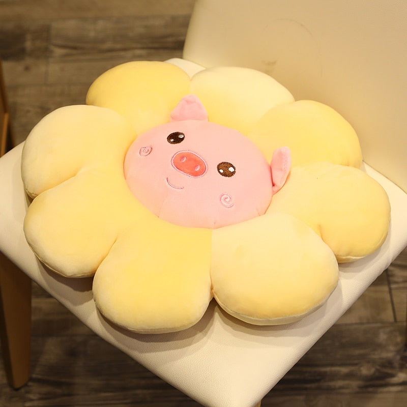 Flower best sale plush pillow