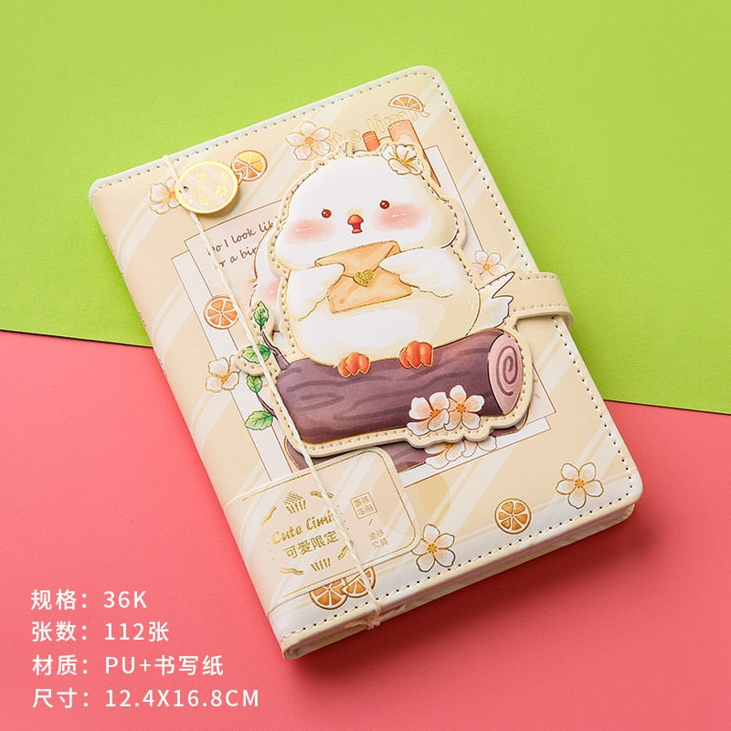 Kawaii Chick Magnetic Button Notebook