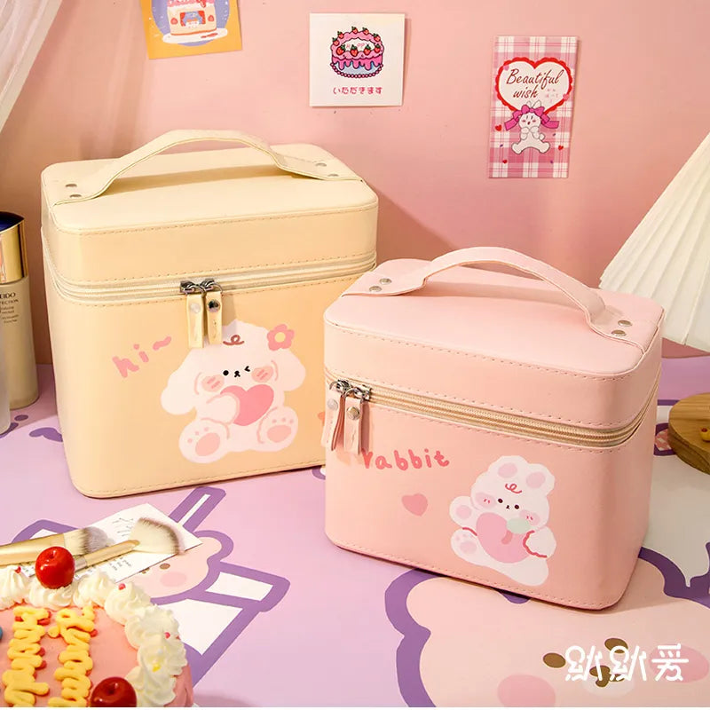Cute Beauty Organizer Faux Leather Cases
