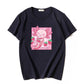 Kawaii Axolotl Strawberry Milk T-Shirt in Black
