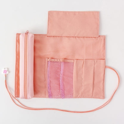 Kawaii Sakura Roll Up Pencil Bag Open